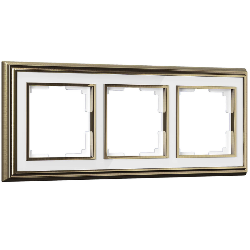 Рамка Werkel Palacio на 3 поста бронза/белый WL17-Frame-03 4690389103650 в #REGION_NAME_DECLINE_PP#