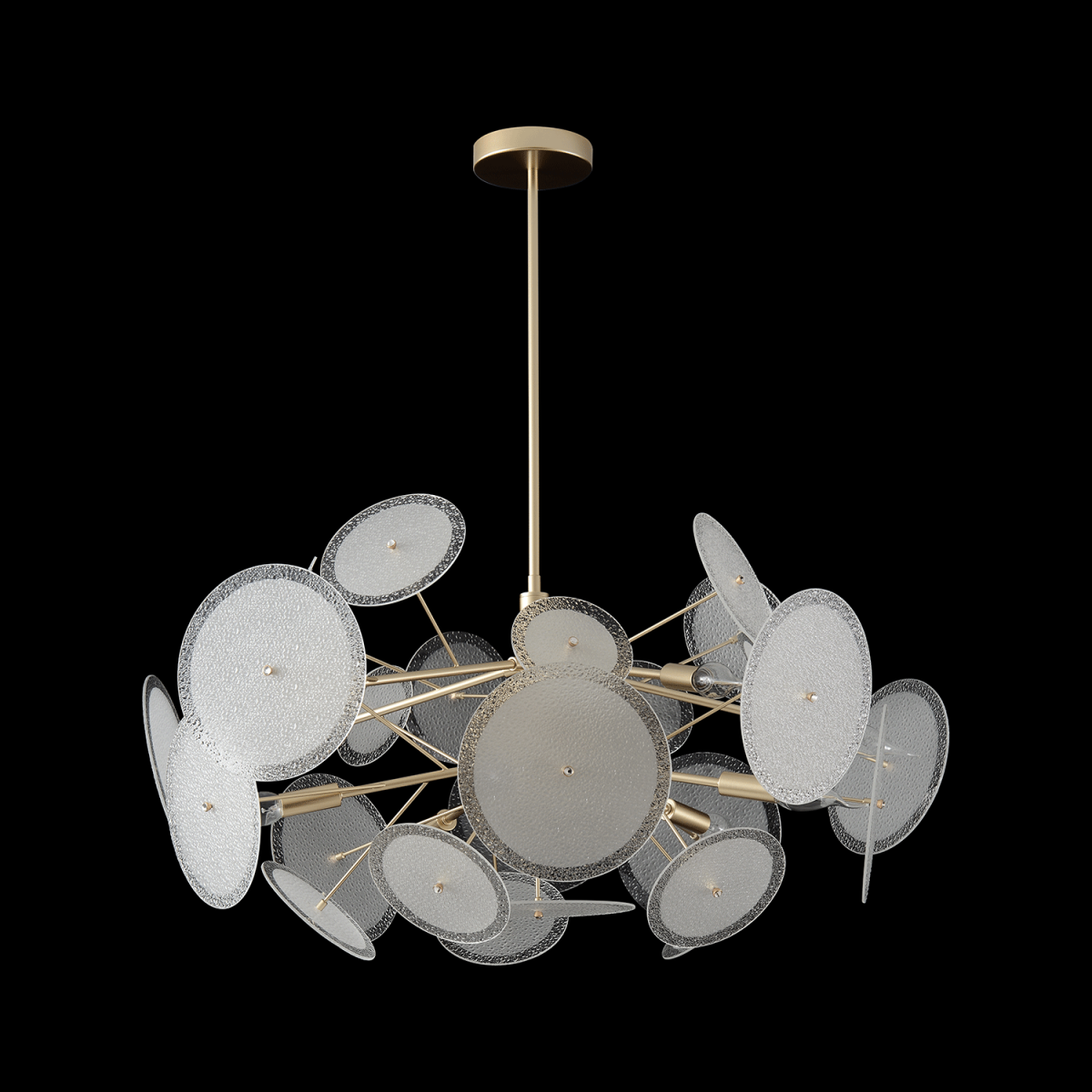 Люстра на штанге Crystal Lux DANDELION SP10 GOLD в Санкт-Петербурге