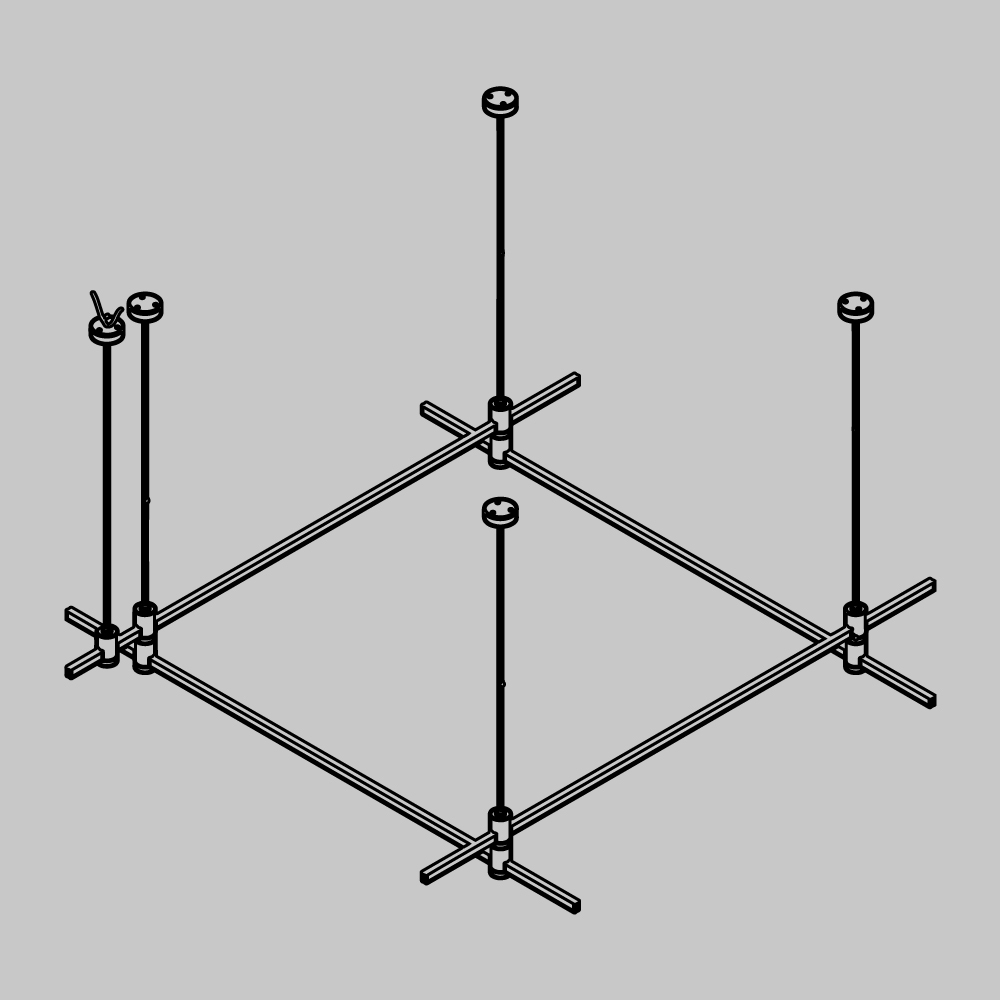 Основание на тросовых подвесах Hang для трековых светильников Maytoni Technical Flarity TFC-Flar-H04-PT в #REGION_NAME_DECLINE_PP#