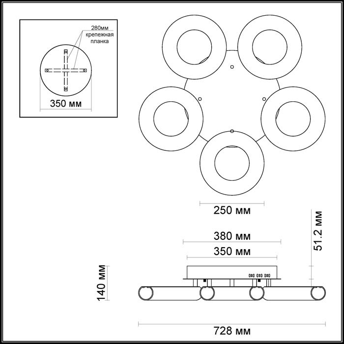 Потолочная светодиодная люстра Odeon Light Reggio 3966/65L в Санкт-Петербурге