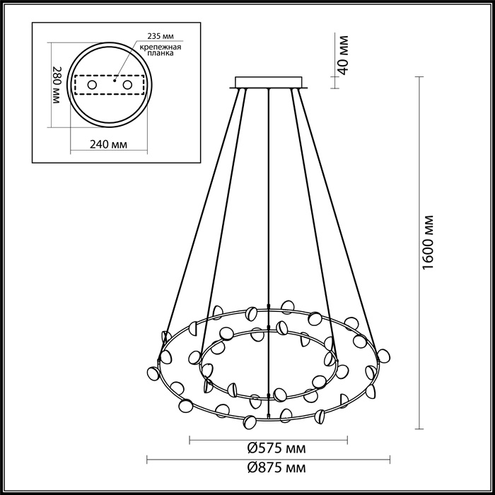 Подвесная светодиодная люстра Odeon Light Verica 4156/99L в Санкт-Петербурге