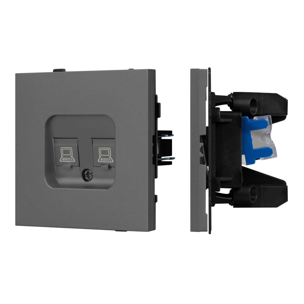 Механизм компьютерной розетки двойной SCT-TENDO-MPC2-SFPL-GR (RJ-45, CAT6) 054597 в Санкт-Петербурге