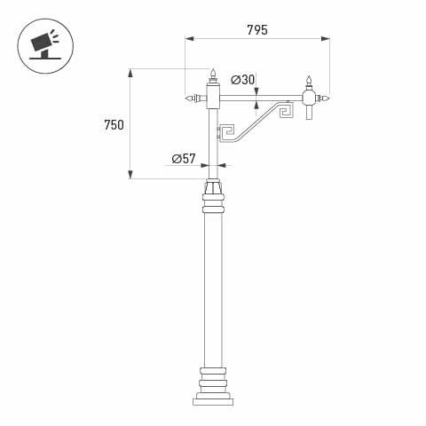 Кронштейн Arlight OXOR-SB4-1 BLACK 051637 в Санкт-Петербурге