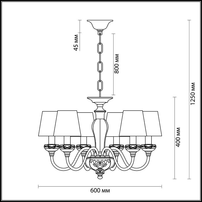 Подвесная люстра Odeon Light Marea 3948/6 в #REGION_NAME_DECLINE_PP#