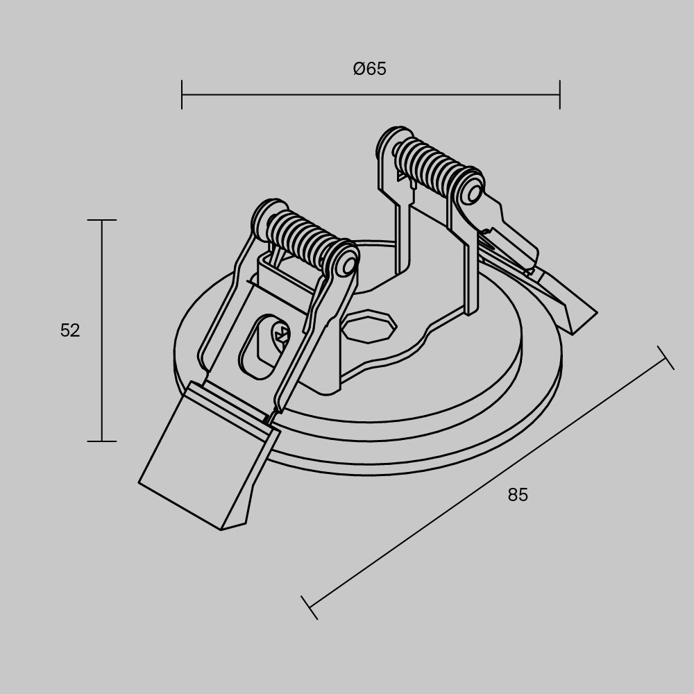 Встраиваемая потолочная чаша для вертикального шинопровода Maytoni TRA234RCB-B в #REGION_NAME_DECLINE_PP#