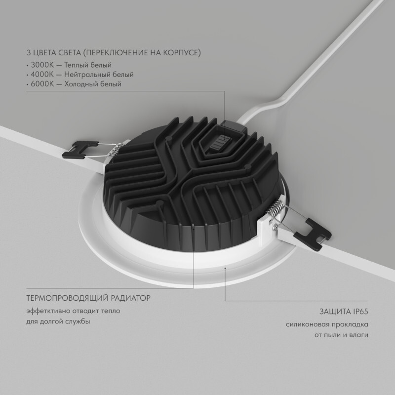 Встраиваемый светильник Denkirs Versa DK2462-WH в Санкт-Петербурге