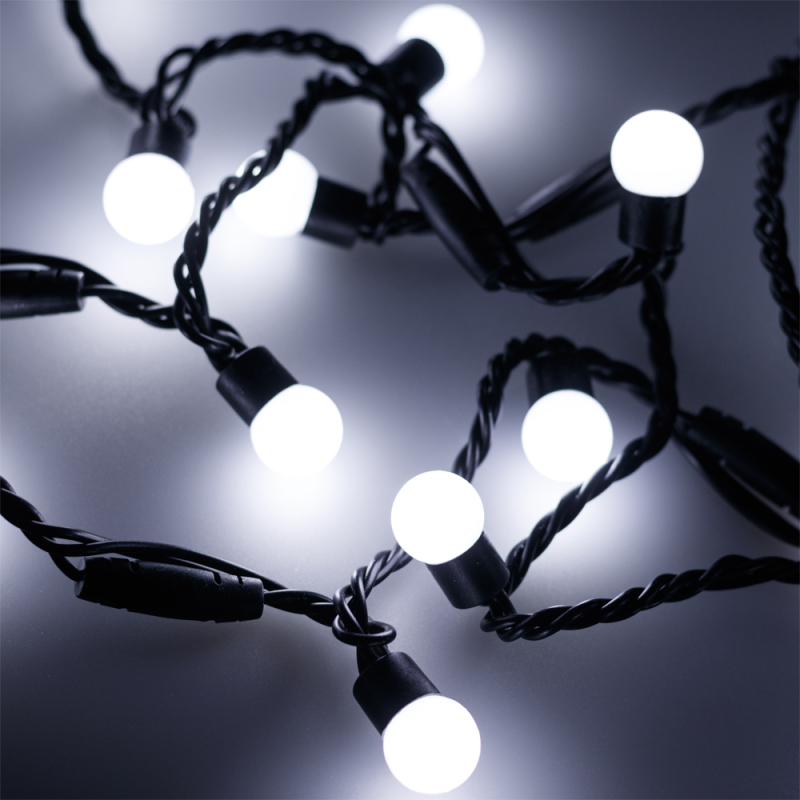 Светодиодная гирлянда Arlight ARD-Ball-Classic-D17.5-10000-Black-100LED White 025583 в Санкт-Петербурге