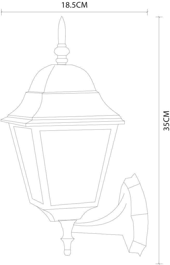 Уличный настенный светильник Arte Lamp Bremen A1011AL-1BK в Санкт-Петербурге