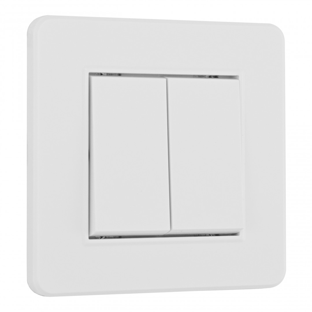 Выключатель двухклавишный Arte Milano SET16-1-30-2 white в Санкт-Петербурге