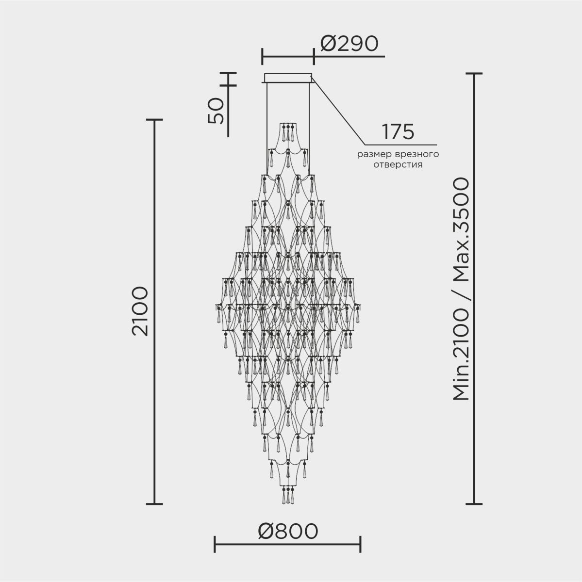 Подвесная люстра Modelux premium ML.7826.800P CR в #REGION_NAME_DECLINE_PP#