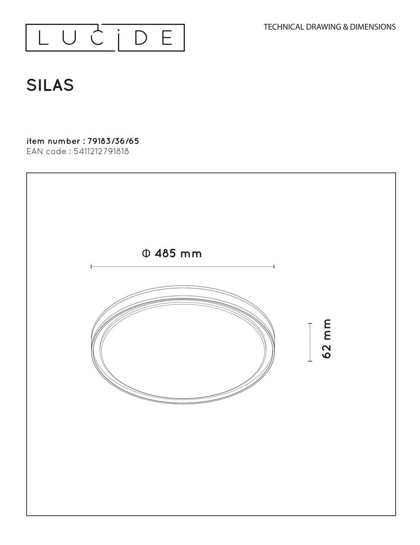 Потолочный светильник Lucide Silas 79183/36/65 в Санкт-Петербурге