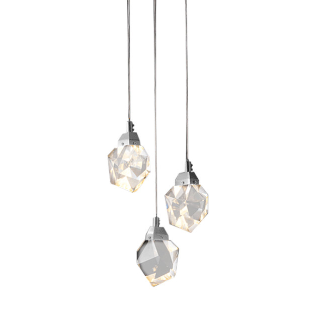 Подвесной светильник Delight Collection Crystal rock OM820083-3C (MD-020B-3 chrome) в Санкт-Петербурге