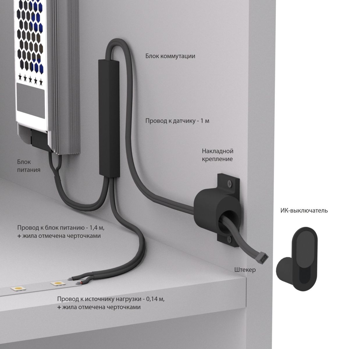 Выключатель ИК с функцией диммирования 12/24V 36/72W Elektrostandard 95004/01 4690389218958 a072043 в #REGION_NAME_DECLINE_PP#