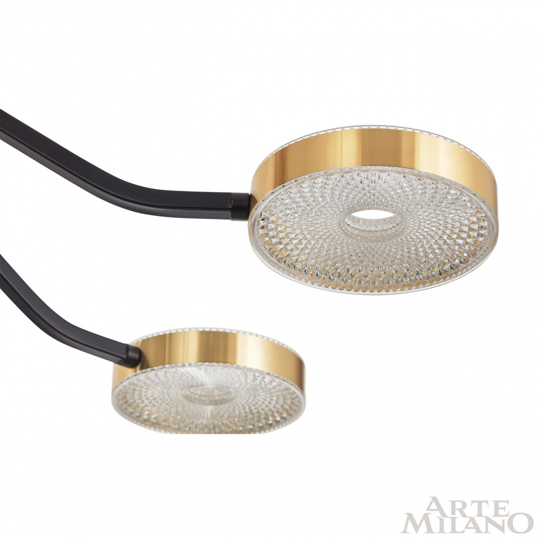 Люстра на штанге Arte Milano Ferrara 276079/6 BK/GD в #REGION_NAME_DECLINE_PP#