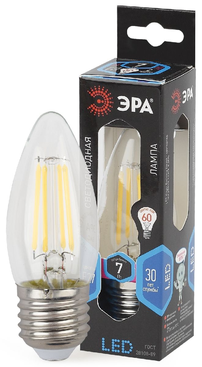 Лампа светодиодная Эра E27 7W 4000K F-LED B35-7W-840-E27 Б0027951 в #REGION_NAME_DECLINE_PP#