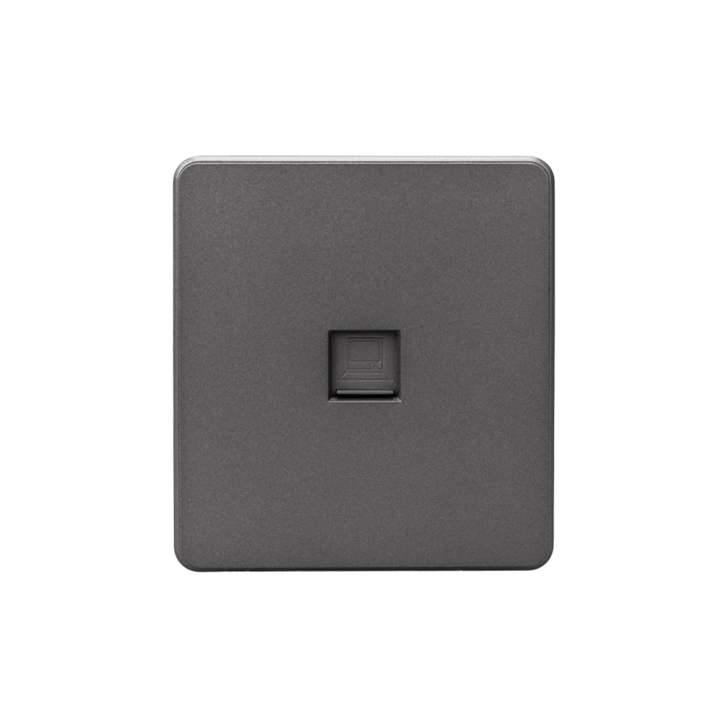 Розетка ROUND компьютерная RJ45 кат6 с/у титан KRANZ KR-78-0724-2 в #REGION_NAME_DECLINE_PP#