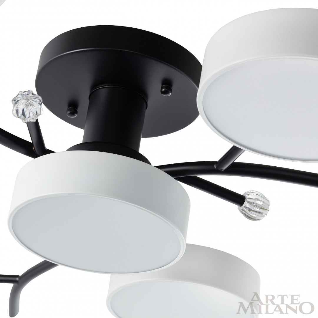 Потолочная люстра Arte Milano Ferrara 256606/6+1 Bk/Wh в Санкт-Петербурге
