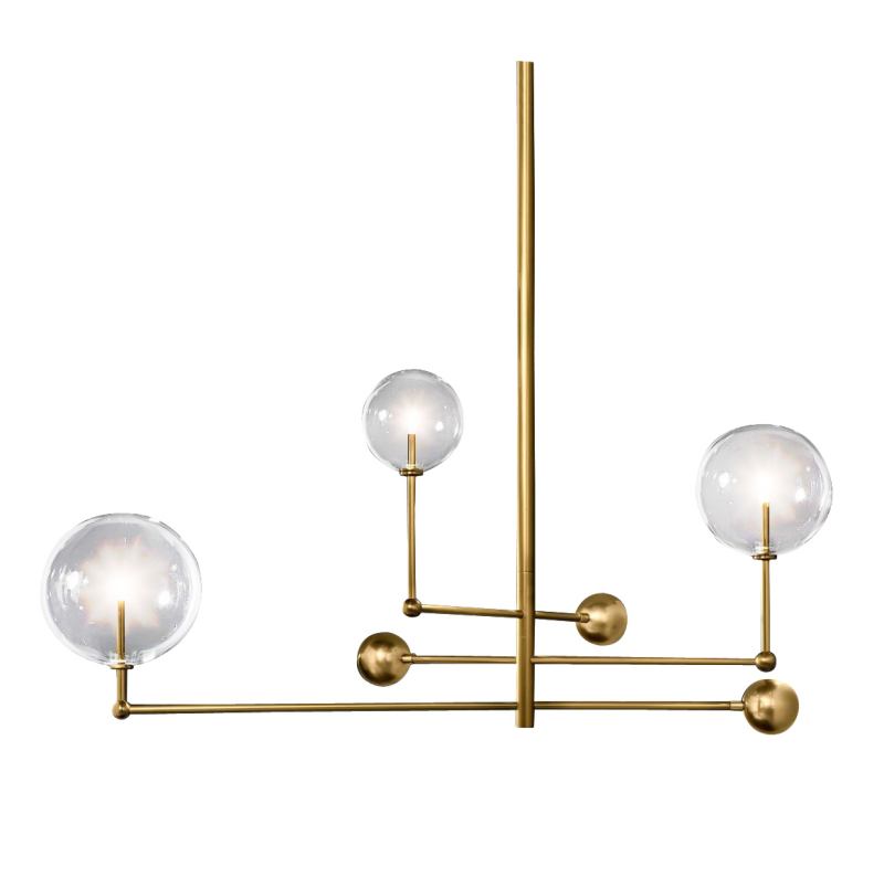 Люстра на штанге Delight Collection Globe Mobile KG0835P-3 brass в Санкт-Петербурге