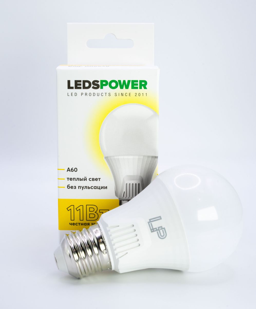 Светодиодная лампа LEDS POWER A60 E27 11Вт 3000К 006628 в Санкт-Петербурге