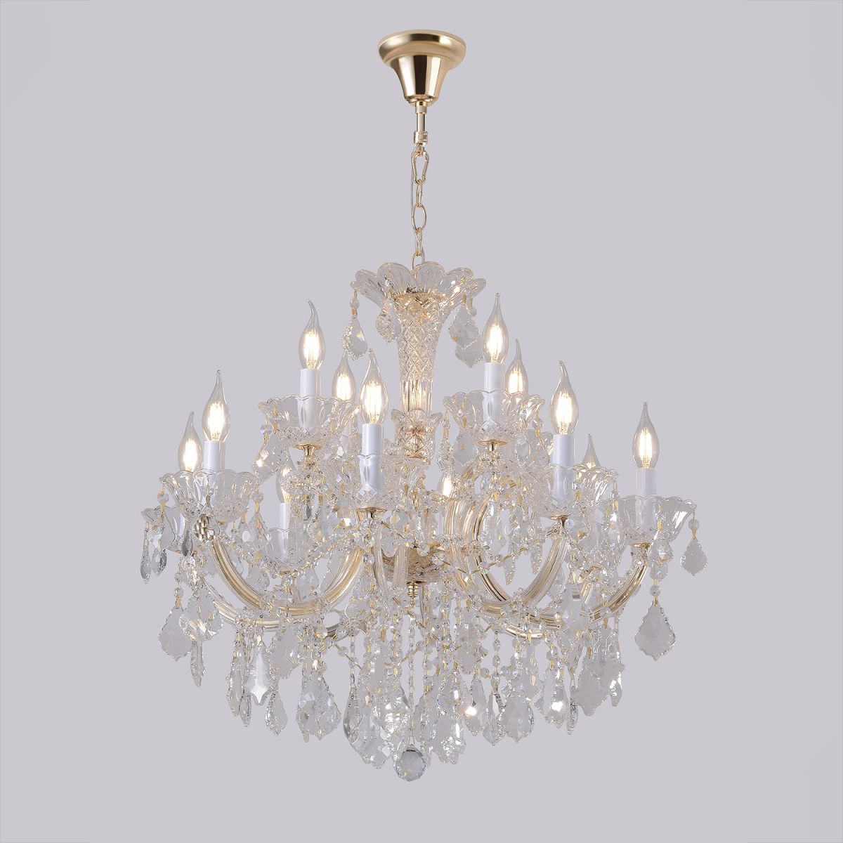 Подвесная люстра Crystal Lux CRISTELLE SP8+4 GOLD в Санкт-Петербурге