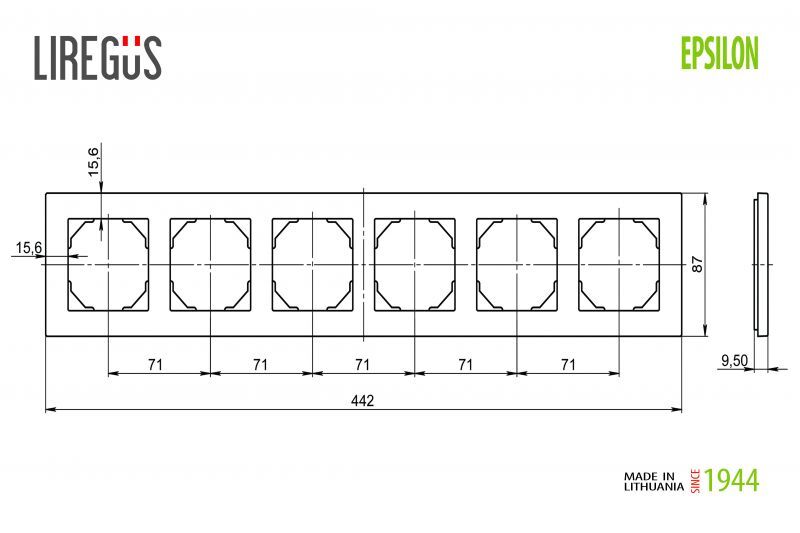 Рамка шестиместная Liregus Epsilon 28-043 в Санкт-Петербурге