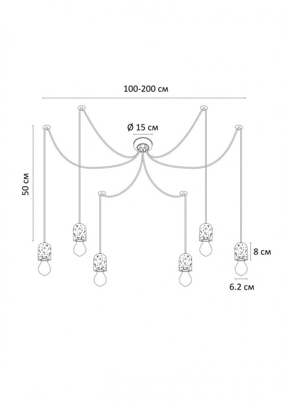 Подвесная люстра ARTE Lamp A4321SP-6GY в Санкт-Петербурге