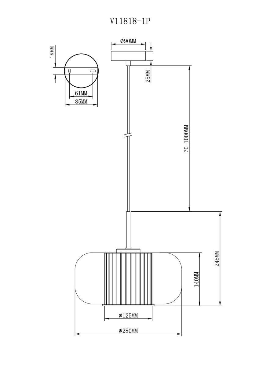 Подвесной светильник Moderli Ember V11818-1P в #REGION_NAME_DECLINE_PP#