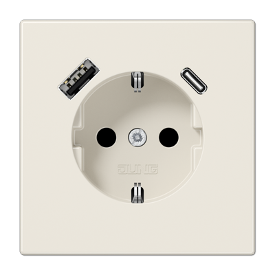 Розетка 2K+З USB Typ AC Jung LS1520-15CA в Санкт-Петербурге