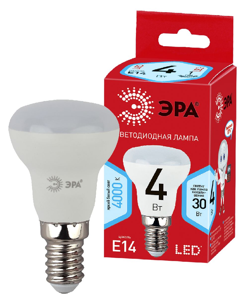 Лампа светодиодная Эра E14 4W 4000K LED R39-4W-840-E14 R Б0052660 в Санкт-Петербурге