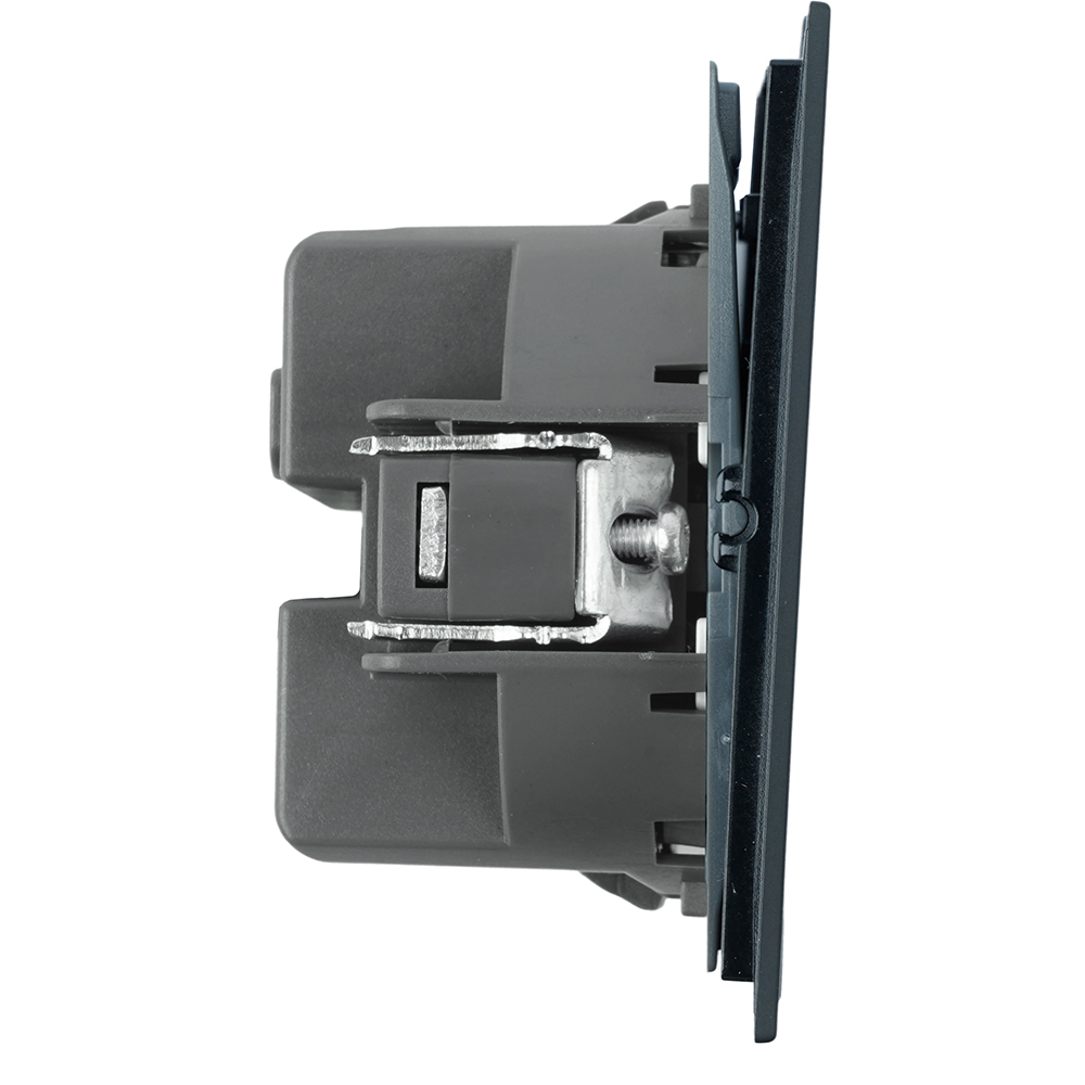 Переключатель 1-клавишный (механизм) Stekker Мия 250В 10A RSW10-3105-05 черный бархат 50447 в Санкт-Петербурге