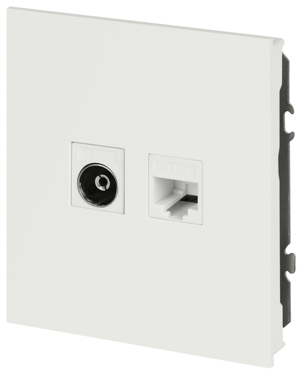 Розетка Эра Arktik 16-3110-08 комбинированная RJ45+TV белый матовый Б0070501 в Санкт-Петербурге