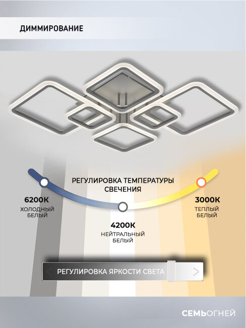 Потолочная люстра Seven Fires Makena SF5009/6C-GR в Санкт-Петербурге