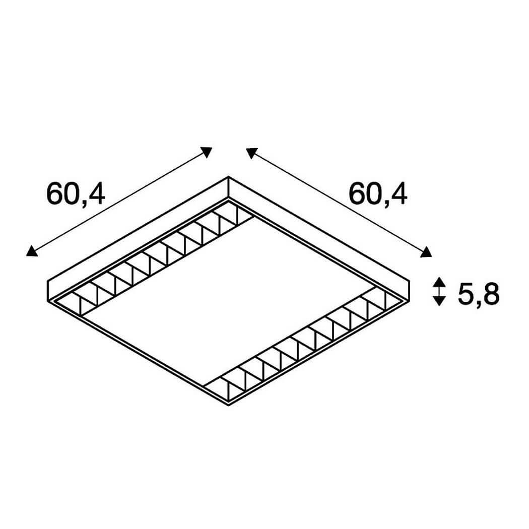 Потолочный светодиодный светильник SLV Medo 60 Square Led 1000727 в Санкт-Петербурге