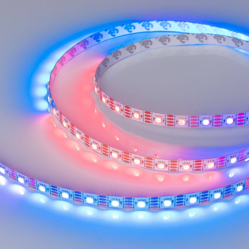 Светодиодная лента Arlight SPI-B60-10mm 12V RGB-PX1-RAM (9.3 W/m, IP20, 5060, 5m) 033437 в Санкт-Петербурге