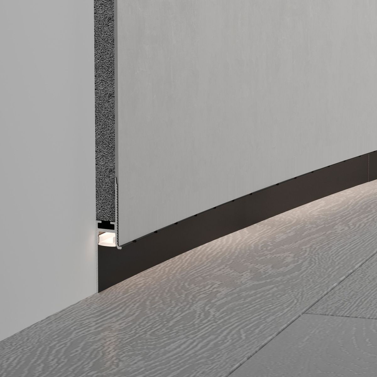 Профиль Arlight PLINTUS-FANTOM-BENT-H20-SIDE-2000 BLACK 043673(1) в Санкт-Петербурге