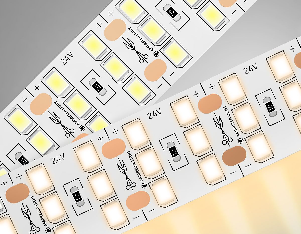 Светодиодная лента трехрядная Ambrella Light LED Strip 24В 2835 26Вт/м 3000K 5м IP20 GS3901 в Санкт-Петербурге