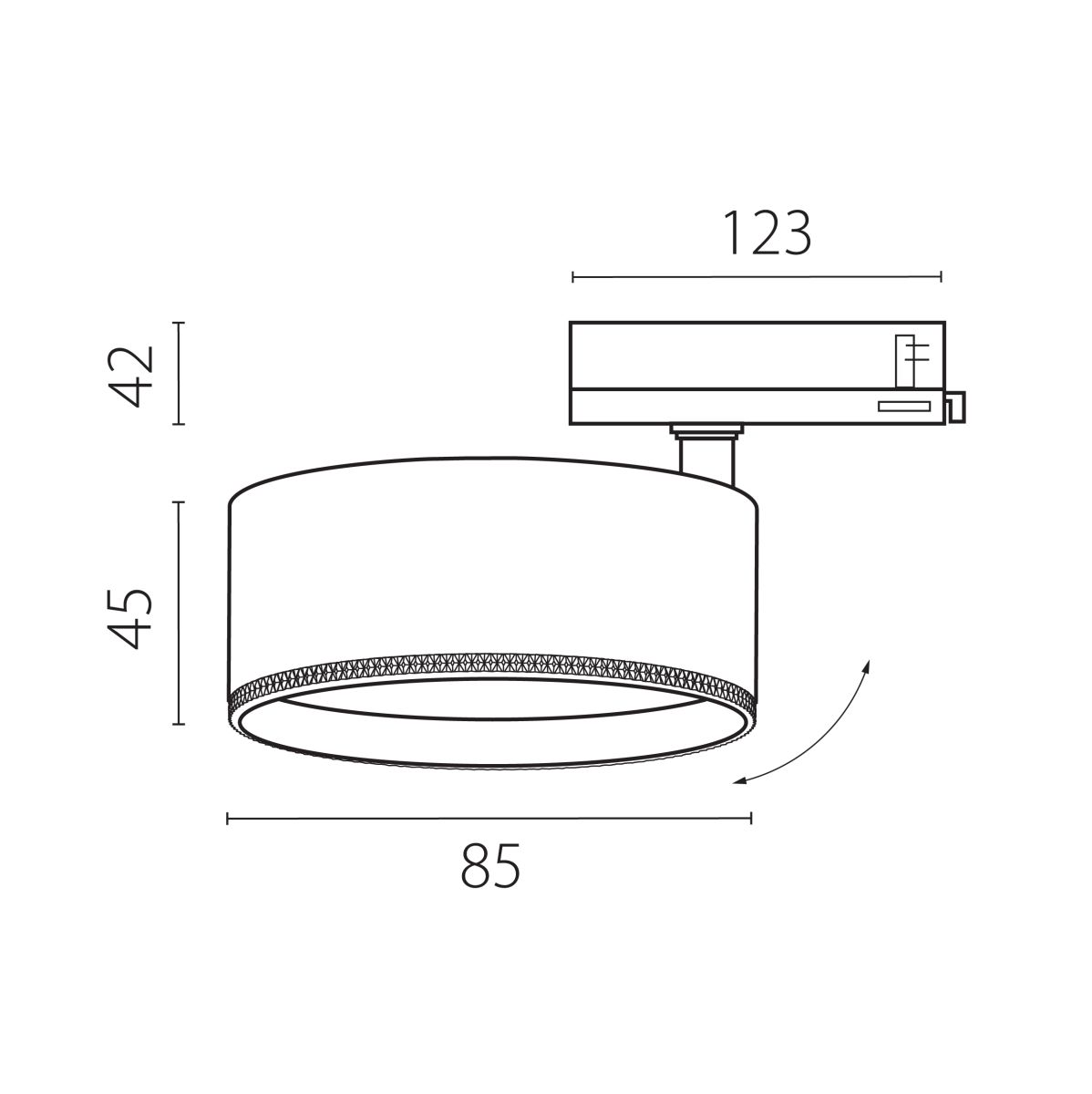 Трековый трехфазный светильник Quattro LED 60G с адаптером Lightstar Alta Pro A5536QT60G в Санкт-Петербурге