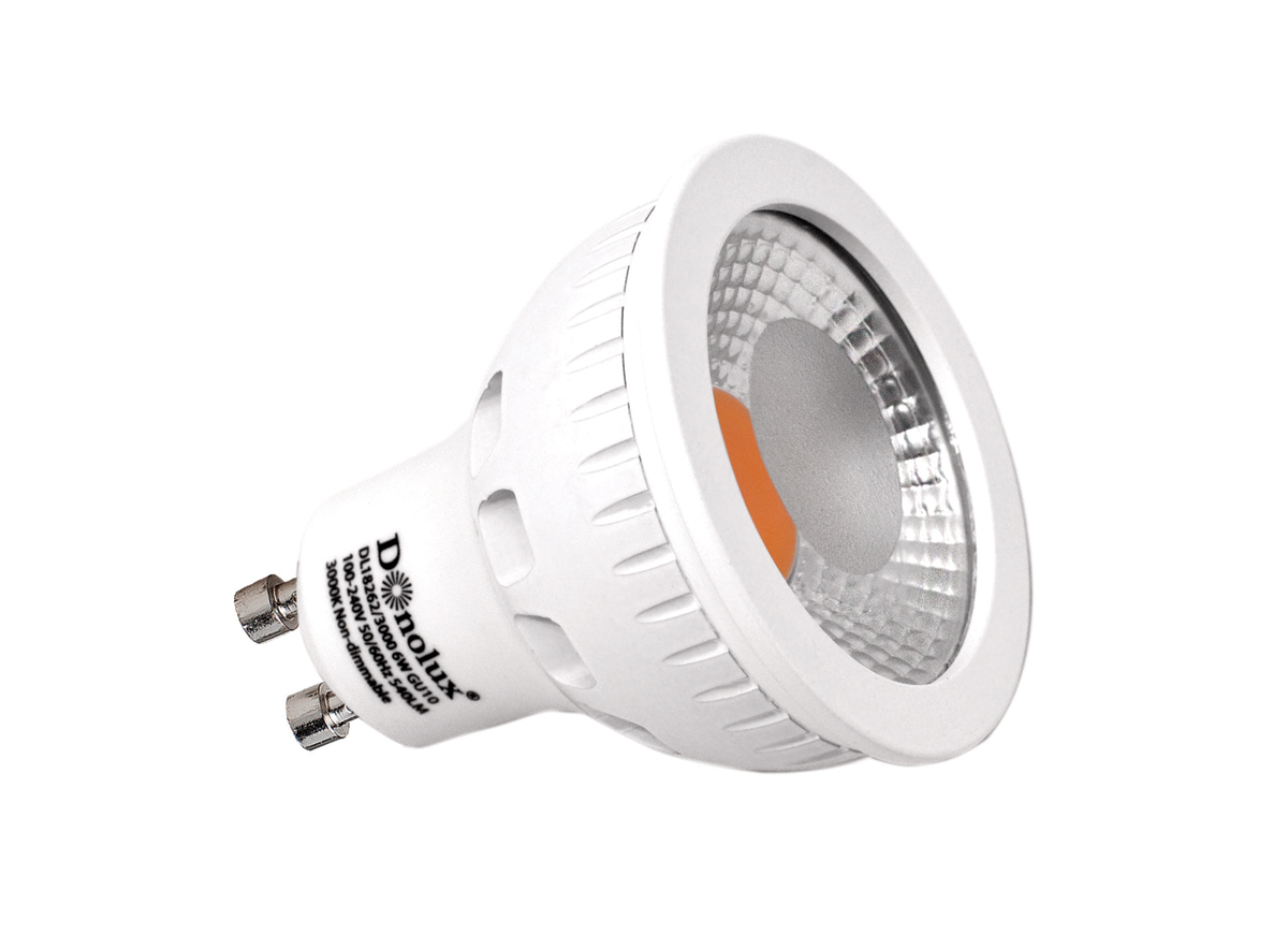 Лампа светодиодная диммируемая Donolux GU10 6W 3000K DL18262W6GU10Dim УЦ в Санкт-Петербурге