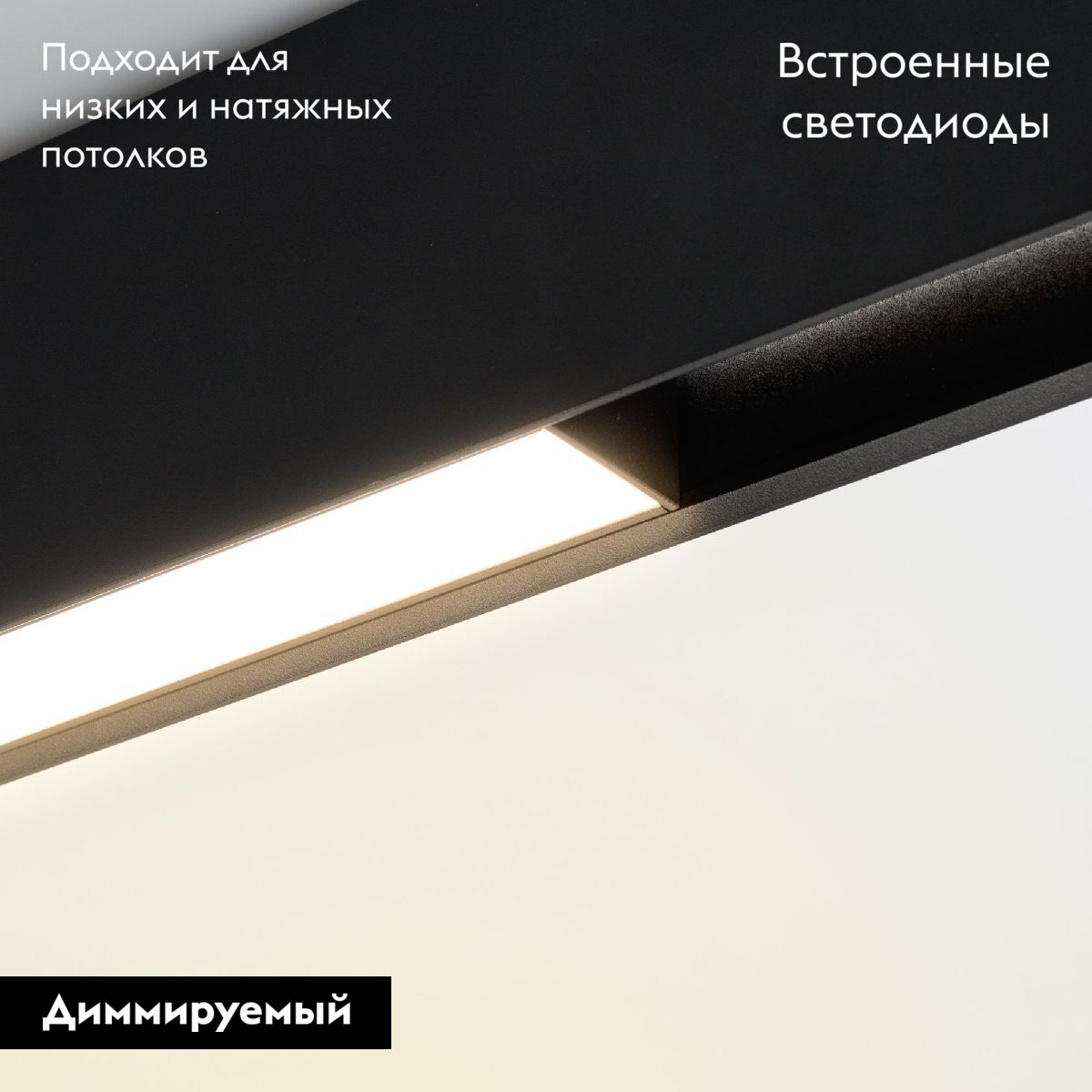 Трековый магнитный светильник Arlight MAG-FLAT-45-L205-6W Warm3000 (BK, 100 deg, 24V, DALI) 046576 в Санкт-Петербурге