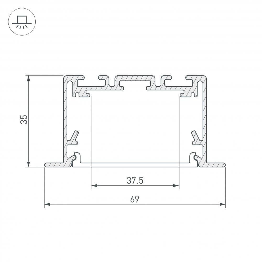 Профиль Arlight S2-LINIA69-F 029470 в Санкт-Петербурге