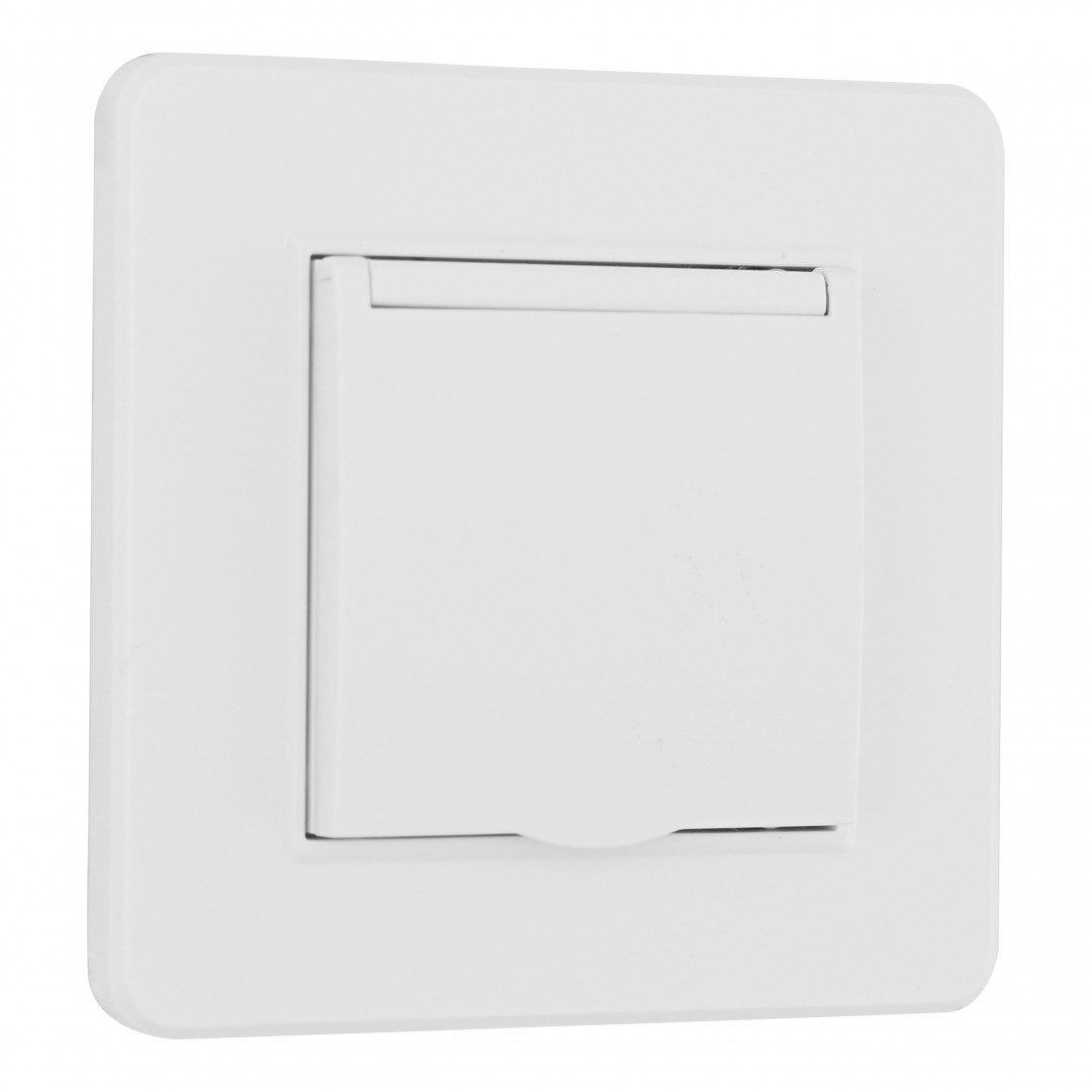 Комплект розетки с/з и шторками, защитной крышкой и рамкой Arte Milano SET16-1-41-1 white в Санкт-Петербурге