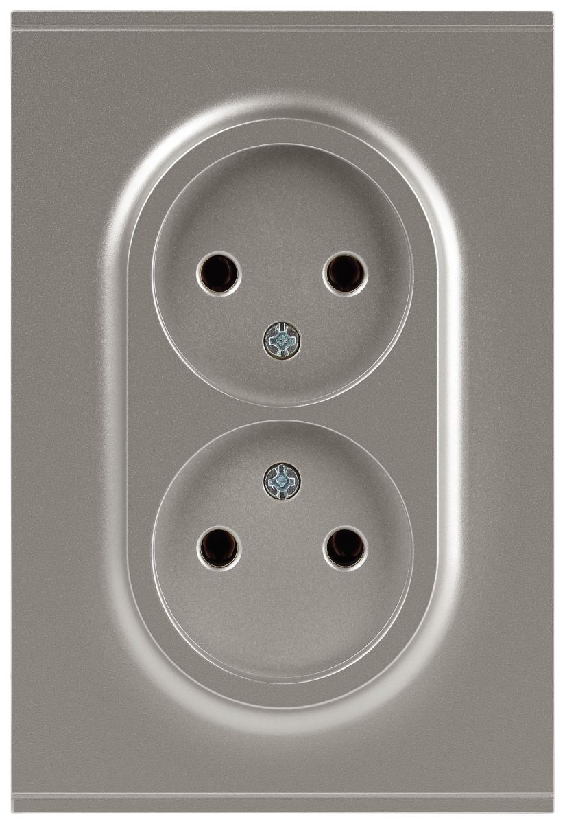Розетка Эра Arktik 16-2107-07 без заземления двойная 2X2P 16А-250В титан Б0071687 в #REGION_NAME_DECLINE_PP#