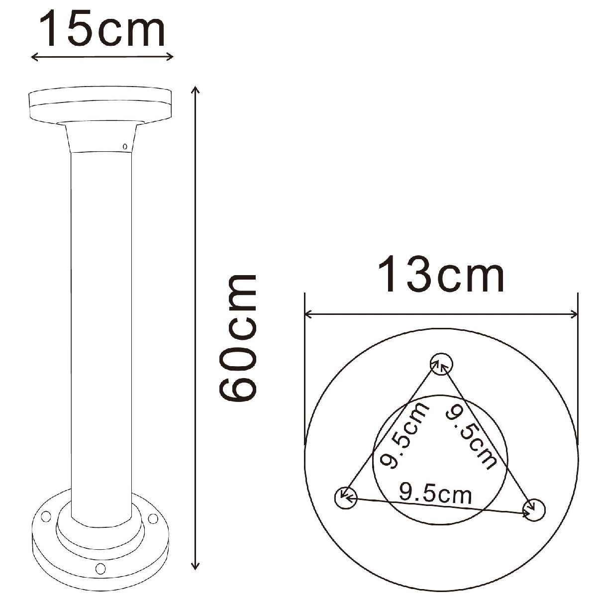 Ландшафтный светильник Arte Lamp Amsterdam A1212PA-1BK в Санкт-Петербурге