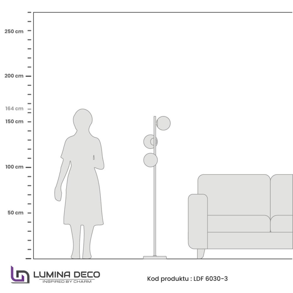 Торшер Lumina Deco Fredica LDF 6030-3 CHR в Санкт-Петербурге