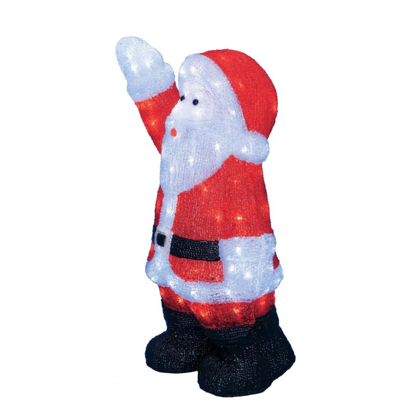 Фигурка светодиодная «Дед Мороз» 38х24x60см (UL-00002332) Uniel ULD-M3860-120/STA White IP20 Xmasman в Санкт-Петербурге