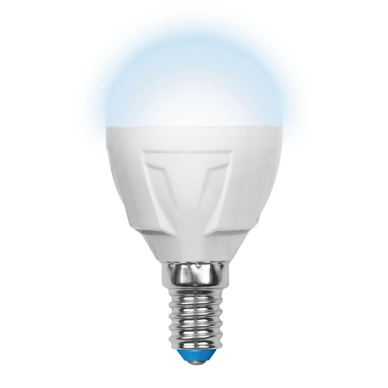 Лампа светодиодная (UL-00000771) Uniel E14 7W 4500K матовая LED-G45-7W/NW/E14/FR PLP01WH в Санкт-Петербурге