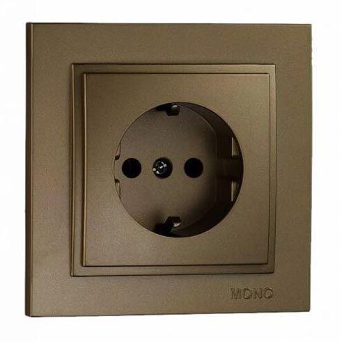 Розетка с заземлением Mono Electric Despina 16А 250В бронза 102-232321-117 в Санкт-Петербурге