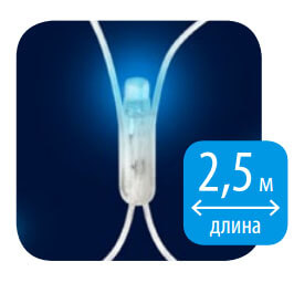Светодиодная сетка (07938) Uniel 220V синий ULD-N2520-240/DTA BLUE IP20 в Санкт-Петербурге