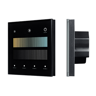 Сенсорная панель Arlight SMART-DALI-301-11-1G-4SC-DT8 Черная (230V, встраиваемая, 2.4G) (IARL, IP20 Пластик) 046562 в #REGION_NAME_DECLINE_PP#