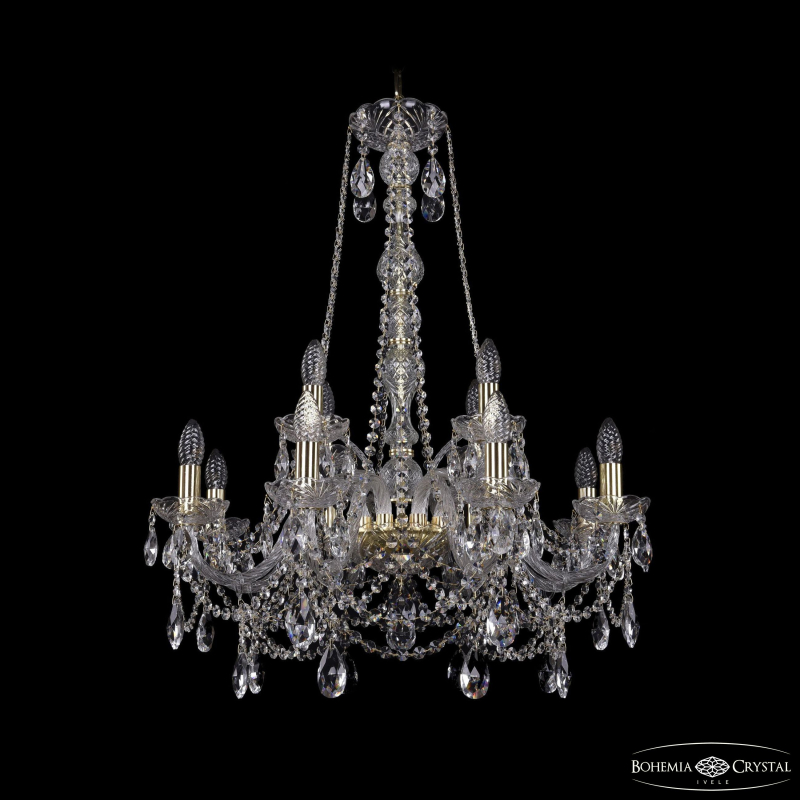 Подвесная люстра Bohemia Ivele Crystal 1411/8+4/240/h-83 G в Санкт-Петербурге